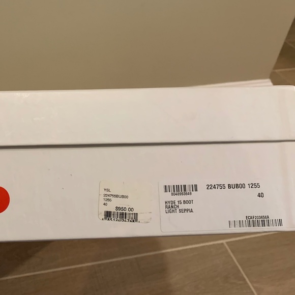 Saint Laurent Charcoal Yves Hyde 15 Ranch Boots/Bo - Picture 2 of 7